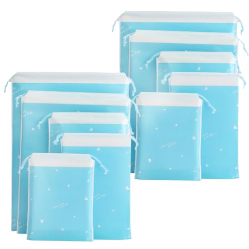 UEAVOID 10 Pcs wasserdichte Turnbeutel Sportbeutel Drawstring Bag Polyester Kordelzugbeutel Kinder Taschen Sport Beutel Gym Sack Jutebeutel von UEAVOID
