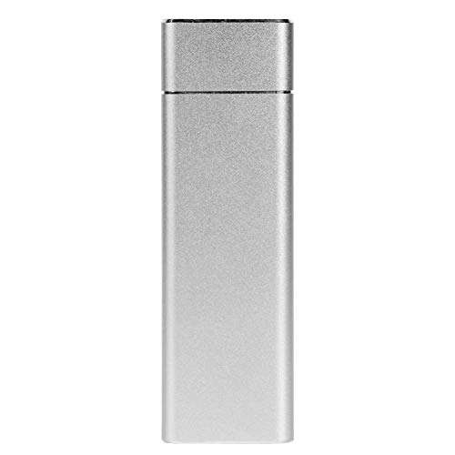 Festplattengehäuse Typ C 3.1 zum NGFF M.2 SSD Festplattengehäuse Extern Festplatten Gehäuse aus Aluminiumlegierung (Silber) von UEB