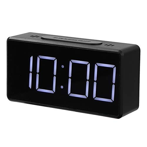 LED Digital Uhr Wecker Thermometer mit USB Kabel Tischuhr Elektronische Uhr (Schwarz) von UEB