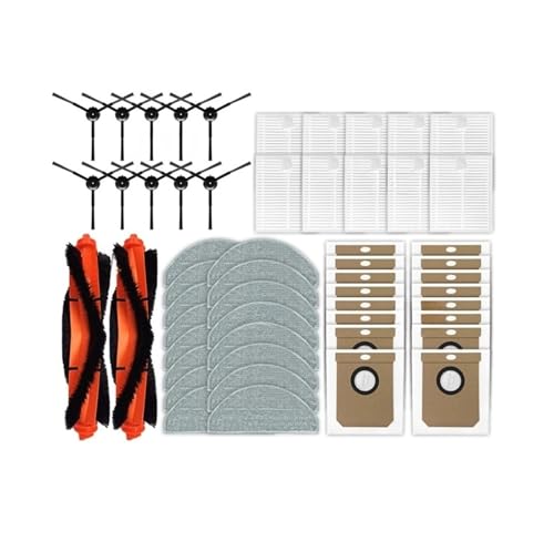Roller Seitenbürste Filter Mopp Staubbeutel, Kompatibel For Conga, 7490 Ultimate Home X-Treme Genesis, Staubsauger Ersatzteile Ersatz(54pcs) von UEDBKCUJ