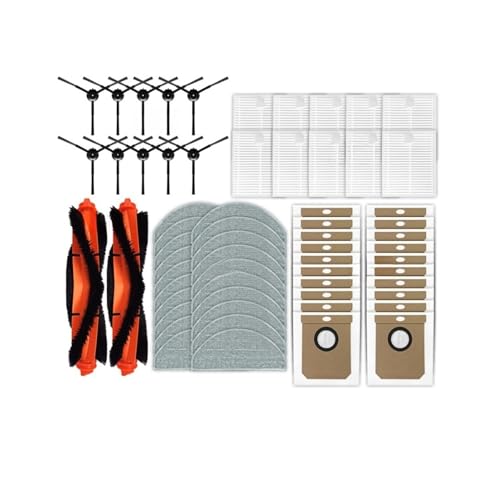 Roller Seitenbürste Filter Mopp Staubbeutel, Kompatibel For Conga, 7490 Ultimate Home X-Treme Genesis, Staubsauger Ersatzteile Ersatz(62pcs) von UEDBKCUJ