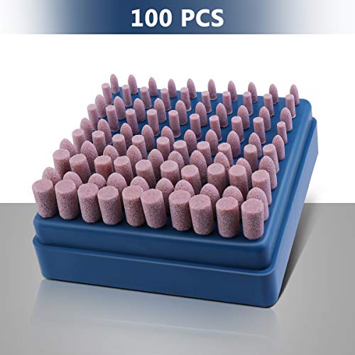UEETEK 100 stücke 3mm Schaft Schleifdorn Montiert Schleifen Polierwerkzeug (Rosa) von UEETEK