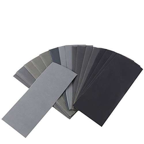 UEETEK Schleifpapier Set, 36Pcs 400 bis 3000 Trocken/Nassgitter Schleifpapier Sortiment für Automobilschleifen Schleifen/Holzbearbeitung/Holzdrehen/Veredeln,9.3 * 23CM (W * L) UEETEK Schleifpapier Set, 36Pcs 400 bis 3000 Trocken/Nassgitter Schleifpapier Sortiment für Automobilschleifen Schleifen/Holzbearbeitung/Holzdrehen/Veredeln,9.3 * 23CM (W * L) von UEETEK
