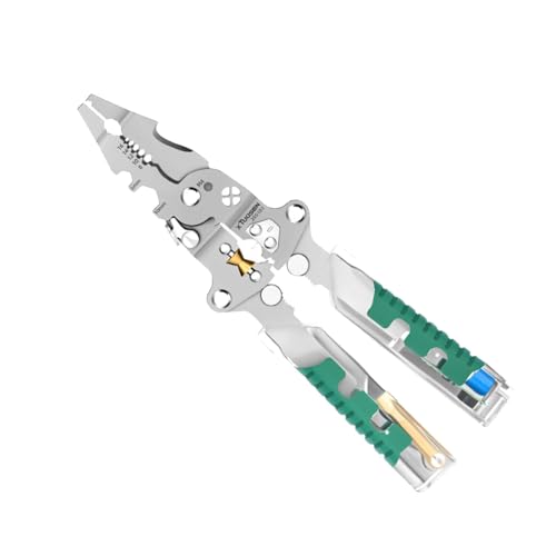 Verbesserter faltbarer 18-in-1-Abisolierer | Integrierter Spannungsprüfer, Stiftschraubendreher, Crimpzange und Kabelschneider | All-in-One-Werkzeug for Elektriker(1pcs) von UEGFSIJRF