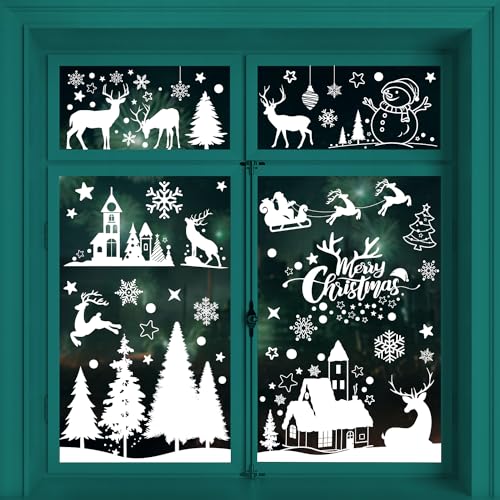 Weihnachtsdeko Fenster Fensterbilder Weihnachten Selbstklebend Groß Weiß, Winter Weihnachts Fensterbilder Sterne Schneeflocken Fensteraufkleber, Fenstersticker Weihnachten Fensterfolie für Fensterdeko Weihnachtsdeko Fenster Fensterbilder Weihnachten Selbstklebend Groß Weiß, Winter Weihnachts Fensterbilder Sterne Schneeflocken Fensteraufkleber, Fenstersticker Weihnachten Fensterfolie für Fensterdeko von UEOTO