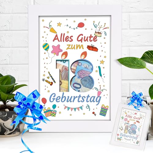Geldgeschenke Geburtstag 18. Geburtstag Mädchen Junge, Bilderrahmen Geldgeschenk 18 Geburtstag Mädchen Junge, Coole Geschenke zum 18 Mädchen Junge, Alles Gute zum 18 Geburtstag für Beste Freundin Geldgeschenke Geburtstag 18. Geburtstag Mädchen Junge, Bilderrahmen Geldgeschenk 18 Geburtstag Mädchen Junge, Coole Geschenke zum 18 Mädchen Junge, Alles Gute zum 18 Geburtstag für Beste Freundin von UEOTO
