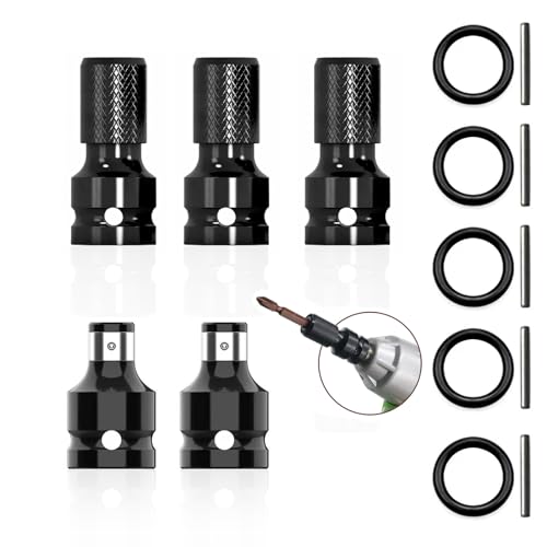 5 Stück Schlagschrauber Bit Adapter, Stecknuss-adapter 1/2 Vierkantantantrieb auf 1/4 Zoll Sechskantschaft Schnellspann-Konverter für Schlagratschenschlüssel Schraubendreher Bit-Halter 5 Stück Schlagschrauber Bit Adapter, Stecknuss-adapter 1/2 Vierkantantantrieb auf 1/4 Zoll Sechskantschaft Schnellspann-Konverter für Schlagratschenschlüssel Schraubendreher Bit-Halter von UEPOA
