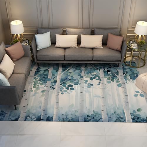 UERWOWELL 180x280cm Bereich Teppich Birke Wald Grün Blätter Große Innen-Außenteppiche für Nachttisch Balkon Waschbar Dünn rutschfest Erfrischende Wohnkultur UERWOWELL 180x280cm Bereich Teppich Birke Wald Grün Blätter Große Innen-Außenteppiche für Nachttisch Balkon Waschbar Dünn rutschfest Erfrischende Wohnkultur von UERWOWELL