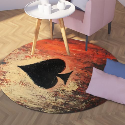 UERWOWELL 240cm Runder Teppich Gothic Stil Spaten Kartendruck Große Indoor Dünne Teppiche für Spielzimmer Küche Waschbar Rustikale Wohnkultur UERWOWELL 240cm Runder Teppich Gothic Stil Spaten Kartendruck Große Indoor Dünne Teppiche für Spielzimmer Küche Waschbar Rustikale Wohnkultur von UERWOWELL