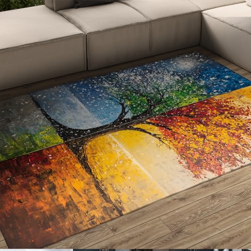 UERWOWELL Bunte 4 Jahreszeiten Baumteppiche Die Magie der Natur Frühling Sommer Herbst Winter Szenen Dünner Teppich Wohnzimmer Waschküche Schlafzimmer Flur 160x230cm UERWOWELL Bunte 4 Jahreszeiten Baumteppiche Die Magie der Natur Frühling Sommer Herbst Winter Szenen Dünner Teppich Wohnzimmer Waschküche Schlafzimmer Flur 160x230cm von UERWOWELL
