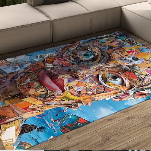 UERWOWELL Fantasy Face Collage Bereich Teppiche Moderne Kunst Dünner Läufer Teppich für Küche Flur Wohnzimmer Visuell Kreativ Portrait Bodenmatte 80x150cm UERWOWELL Fantasy Face Collage Bereich Teppiche Moderne Kunst Dünner Läufer Teppich für Küche Flur Wohnzimmer Visuell Kreativ Portrait Bodenmatte 80x150cm von UERWOWELL