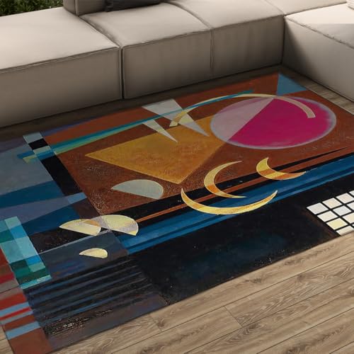 UERWOWELL Geometrischer Bereich Teppich 140x220cm Abstrakte Bunte Blöcke Klassischer berühmter Gemälde Druck niedrigflorige Fußmatten für Wohnzimmer Arbeitszimmer Klassenzimmer UERWOWELL Geometrischer Bereich Teppich 140x220cm Abstrakte Bunte Blöcke Klassischer berühmter Gemälde Druck niedrigflorige Fußmatten für Wohnzimmer Arbeitszimmer Klassenzimmer von UERWOWELL