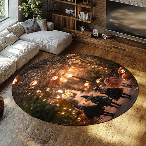 UERWOWELL Halloween-Dekor 140cm - Runder Teppich Kinder Jungen und Mädchen Lustige Kostüme Cosplay Kürbismuster Gemütlicher dünner Teppich für Kinderzimmer Schlafzimmer UERWOWELL Halloween-Dekor 140cm - Runder Teppich Kinder Jungen und Mädchen Lustige Kostüme Cosplay Kürbismuster Gemütlicher dünner Teppich für Kinderzimmer Schlafzimmer von UERWOWELL