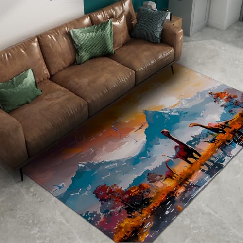 UERWOWELL Magischer Stil 180x200cm Bereich Teppich Indoor Outdoor Dinosaurier Thema Dünne Matten für Kinderzimmer Schlafzimmer Spielzimmer Eingang Terrasse Waschbar rutschfest UERWOWELL Magischer Stil 180x200cm Bereich Teppich Indoor Outdoor Dinosaurier Thema Dünne Matten für Kinderzimmer Schlafzimmer Spielzimmer Eingang Terrasse Waschbar rutschfest von UERWOWELL