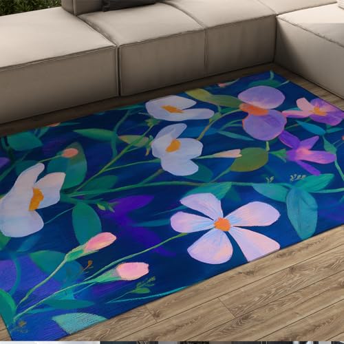 UERWOWELL Nordischer Stil Blumen Küchenteppiche Bunte Wildblumen Dünner Outdoor-Teppich für Wohnzimmer Sofa Schlafzimmer Gemütlich waschbar rutschfest 150x240cm UERWOWELL Nordischer Stil Blumen Küchenteppiche Bunte Wildblumen Dünner Outdoor-Teppich für Wohnzimmer Sofa Schlafzimmer Gemütlich waschbar rutschfest 150x240cm von UERWOWELL