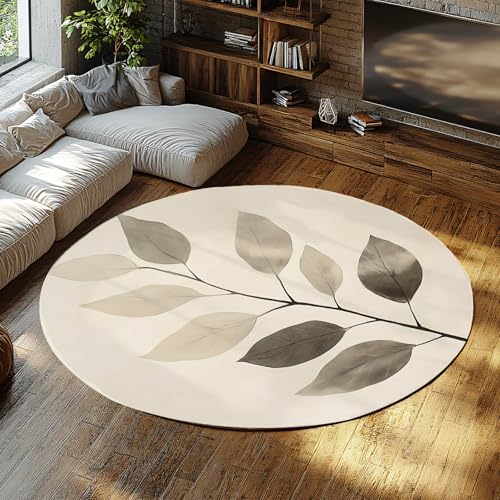 UERWOWELL Waschbarer dünner runder Teppich 150cm minimalistische Pflanze Zweig Kunst Indoor Fußmatten für Wohnzimmer Schlafzimmer Spielzimmer nordischer Stil Wohnkultur UERWOWELL Waschbarer dünner runder Teppich 150cm minimalistische Pflanze Zweig Kunst Indoor Fußmatten für Wohnzimmer Schlafzimmer Spielzimmer nordischer Stil Wohnkultur von UERWOWELL