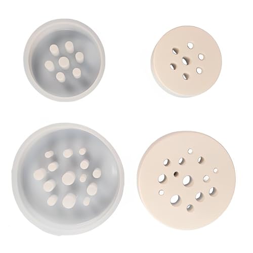 2 Stücke Blumenretter Silikonform, Blumenstielhalter Silikonform Silikonwabenform Blumenstielhalterform Silikon Runde Brikettform Zum Arrangieren Von Blumen von UESDU