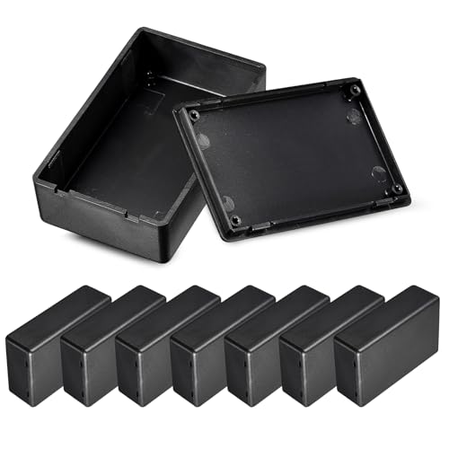 Kunststoff-Projektdose, kleine Anschlussdose, 85 x 50 x 21 mm, ABS, wasserdichte elektrische Boxen, schwarzes Gehäuse für Elektronikgehäuse, 8 Stück Kunststoff-Projektdose, kleine Anschlussdose, 85 x 50 x 21 mm, ABS, wasserdichte elektrische Boxen, schwarzes Gehäuse für Elektronikgehäuse, 8 Stück von UESDU