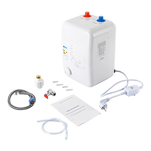 Elektrischer Durchlauferhitzer, 8 Liter Warmwasserspeicher Boiler Kleinspeicher elektrisch druckfester Untertisch,30-75℃, 1,5 kW, 220V Elektrischer Durchlauferhitzer, 8 Liter Warmwasserspeicher Boiler Kleinspeicher elektrisch druckfester Untertisch,30-75℃, 1,5 kW, 220V von UESUENYENS