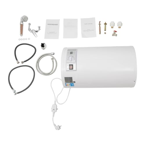 Elektrospeicher Warmwasserspeicher Boiler, Elektrischer Wassererhitzer LED-Digitalanzeige, wandhängender Boiler 50 Liter - Elektrischer Tank-Wassererhitzer 2,0 kW 220 Volt (50L) von UESUENYENS