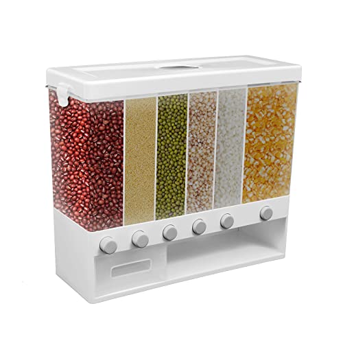 UESUENYENS 6 Gitter Küchen Cerealienspender,6 in 1Müslispender Vorratsdose Lebensmittelspender Küche Lebensmittelbehälter für Kaffee, Hirse UESUENYENS 6 Gitter Küchen Cerealienspender,6 in 1Müslispender Vorratsdose Lebensmittelspender Küche Lebensmittelbehälter für Kaffee, Hirse von UESUENYENS