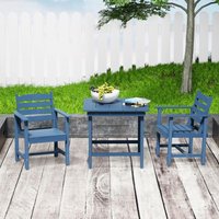 Gartenmöbel-Set 3 teilig - 2 Stühle und 1 Tisch, Outdoor Möbel Gartenset Gartengarnitur Sitzgarnitur aus hdpe Für Garten Terrasse Draußen Blau - UEV Gartenmöbel-Set 3 teilig - 2 Stühle und 1 Tisch, Outdoor Möbel Gartenset Gartengarnitur Sitzgarnitur aus hdpe Für Garten Terrasse Draußen Blau - UEV von UEV