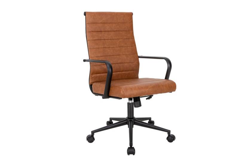 UEV Bürostuhl Drehstuhl mit Rollen, Schreibtischstuhl Ergonomisch (Gepolstert Kunststoff, 50 x 60 x 100cm), Wippfunktion, Höhenverstellbar, Modern von UEV