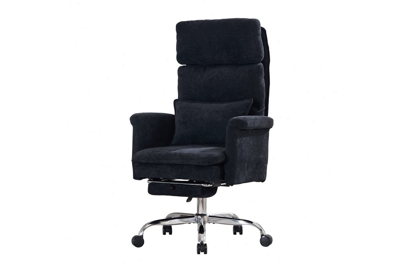UEV Bürostuhl Ergonomisch mit Fußstütze Verstellbarer Kopfstütze (mit klappbare Armlehnen, verstellbarer Kopfstütze bis 226kg), Verstellbare Kopfstütze bis 90°, Verstellbare Rückenlehne bis 150° von UEV