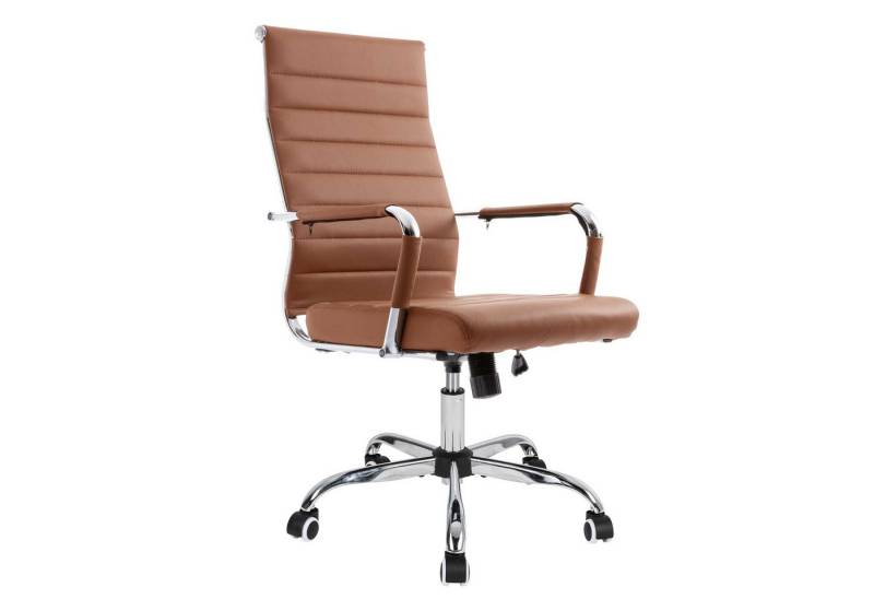 UEV Bürostuhl Schreibtischstuhl ergonomisch, Drehstuhl mit Rollen (Bis 150kg, Konferenzstühle, Büro-Gästestuhl), Höhenverstellbar,Wippfunktion,Metallrahmen,Gepolstert Kunststoff von UEV