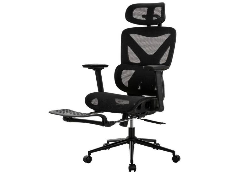 UEV Bürostuhl mit Fußstütze Mesh Ergonomisch Schreibtischstuhl von UEV