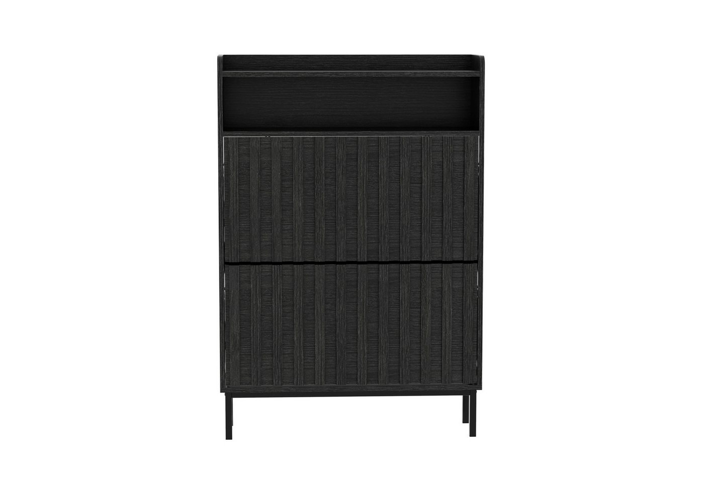 UEV Schuhschrank mit 2 Klappen Schuhregal Schukipper (platzsparend, verstellbare Trennwand für verschiedene Schuhtypen) von UEV