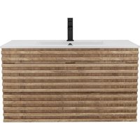 UEV Waschtisch mit Unterschrank, Waschbeckenunterschrank 90cm hängend, Schubladen mit Soft-close-System, Waschplatz, Wandwaschbecken, Badezimmmer von UEV