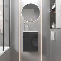 UEV Waschtisch mit Unterschrank 40,6cm, Gäste-WC Waschtisch, Waschbecken mit Unterschrank, Waschtischunterschrank hängend, Waschplatz, Badmöbel Set von UEV