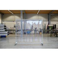 Mobile Schutzstellwand, 1-tlg., Lamellen 2 mm, transparent Mobile Schutzstellwand, 1-tlg., Lamellen 2 mm, transparent von Jungheinrich PROFISHOP