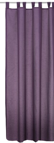 Übergardine Dekoschal #256 Vorhang Blickdicht/lichtdurchlässig Schlaufen Gardine Moderne Unifarbe (violett, Schlaufen) von Übergardine