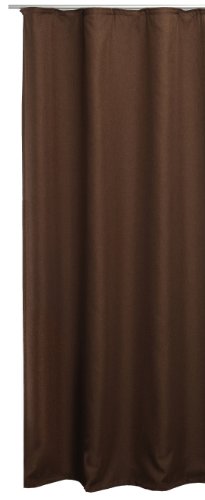 Übergardine Leinenoptik 130x245 Vorhang mit Kräuselband Gardine extrem Blickdicht #272 (braun) von Übergardine