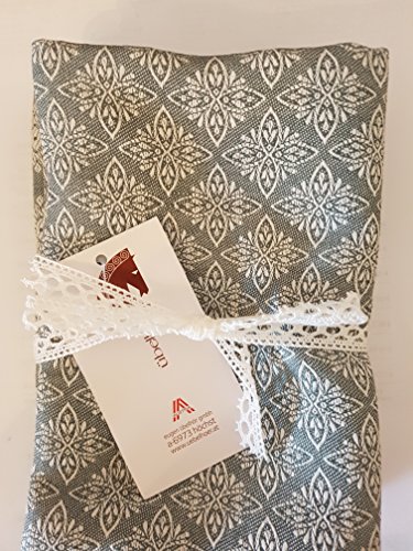 Übelhör - 3 er Set Geschirrtücher - Ornament - Halbleinen - 50% Leinen, 50% Baumwolle - gewebt 48 x 70cm - Lorbeer von Überlhör