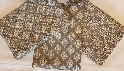 Übelhör - 3 er Set Geschirrtücher - Ornament - Halbleinen - 50% Leinen, 50% Baumwolle - gewebt 48 x 70cm - Mocca Übelhör - 3 er Set Geschirrtücher - Ornament - Halbleinen - 50% Leinen, 50% Baumwolle - gewebt 48 x 70cm - Mocca von Überlhör