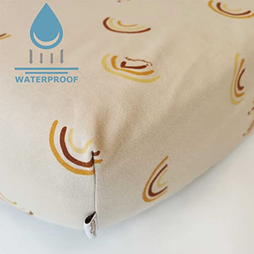 ÜneeQbaby 100% wasserdichter Matratzenschoner, voll ausgestattetes Bettlaken - Bio-Baumwolle, GOTS, Oeko-TEX Klasse I-Zertifiziert, Matratzenbezugschutz für Babybett, Kleinkind und Kinderbett… von ÜneeQbaby