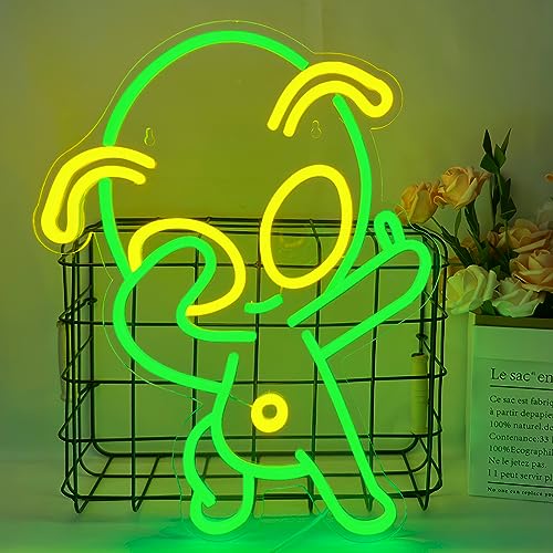 Alien Neon Lichter Neon Grün LED Neonlicht USB LED Neonschilder, Alien Sign für Spielzimmer, Bar, Schlafzimmer, LED Wanddekoration Neon Schilder von UExnkj-Y