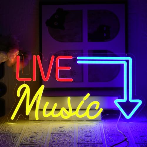 UExnkj-Y Live Music Leuchtreklame Musik Neonlichter Buntes Led Neon Schild Dimmbare Musik Neon Sign für Bier Bar Rock Musik Studio Büro Garage Schlafzimmer Zimmer Party Laden UExnkj-Y Live Music Leuchtreklame Musik Neonlichter Buntes Led Neon Schild Dimmbare Musik Neon Sign für Bier Bar Rock Musik Studio Büro Garage Schlafzimmer Zimmer Party Laden von UExnkj-Y