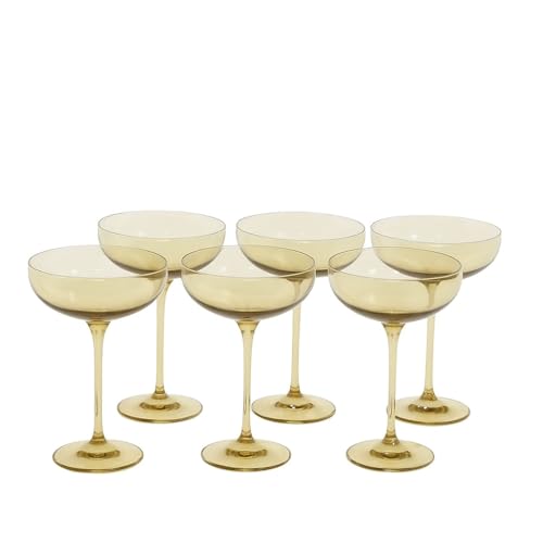 UFER GLASSWARE Farbige Champagnerschalen, 6er Set von UFER GLASSWARE