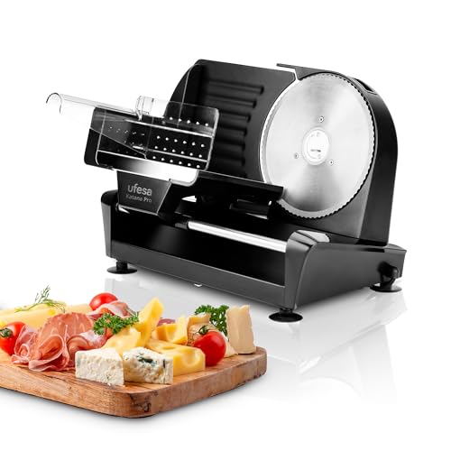 Ufesa Katana Pro Elektrische Aufschnittmaschine mit 200W Leistung, herausnehmbarer Edelstahlklinge, 19 mm Durchmesser, Dickeneinstellung von 0 bis 20 mm, Sicherheitsschalter, rutschfeste Füße Ufesa Katana Pro Elektrische Aufschnittmaschine mit 200W Leistung, herausnehmbarer Edelstahlklinge, 19 mm Durchmesser, Dickeneinstellung von 0 bis 20 mm, Sicherheitsschalter, rutschfeste Füße von Ufesa