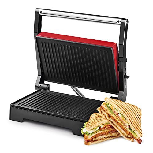 Ufesa Kontaktgrill und XXL Sandwichtoaster für alle Toastgrößen geeignet, Steak und Panini Grill, antihaftbeschichtet Sandwichmaker, Elektrogrill leicht zu reinigen, isolierte Handgriffe, 1000W,PR1000 von Ufesa