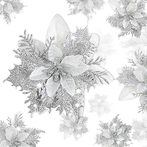 UFLF 12pcs Weihnachten Blumen Glitzer Künstlich Weihnachtsblumen Weihnachtsbaum Blumen Weihnachtsbaumschmuck Weihnachtsdeko Weihnachtskranz Homedeko UFLF 12pcs Weihnachten Blumen Glitzer Künstlich Weihnachtsblumen Weihnachtsbaum Blumen Weihnachtsbaumschmuck Weihnachtsdeko Weihnachtskranz Homedeko von UFLF