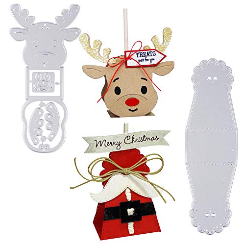 UFLF 2 Stück Stanzschablonen Weihnachten Geschenkbox Stanze Box Metall Prägeschablonen Stanzformen Cutting Dies für DIY Scrapbooking Karten Handwerk Geschenk Homedeko UFLF 2 Stück Stanzschablonen Weihnachten Geschenkbox Stanze Box Metall Prägeschablonen Stanzformen Cutting Dies für DIY Scrapbooking Karten Handwerk Geschenk Homedeko von UFLF
