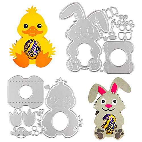 UFLF 2 Stücke Ostern Stanzschablonen Hase Ente Box Stanzen Metall Prägeschablonen Stanzformen Cutting Dies für DIY Scrapbooking Karten Handwerk Geschenk Homedeko UFLF 2 Stücke Ostern Stanzschablonen Hase Ente Box Stanzen Metall Prägeschablonen Stanzformen Cutting Dies für DIY Scrapbooking Karten Handwerk Geschenk Homedeko von UFLF