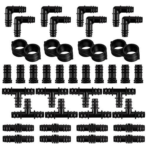 UFLF 75pcs Schlauch Verbinder Steckverbinder Bewässerung Anschluss T Stücke Kupplungen Winkel Stücke Endstopfen für 16mm Bewässerung System von UFLF