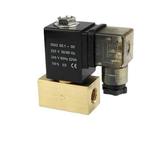 80bar High Pressure Solenoid Valve 2 Way 1/4 3/8 1/2 BSP 12V 24V DC AC220V Normal Close JT22-02 Direct Acting Brass Valve(3/8",DC12V) von UFNXKWBAS