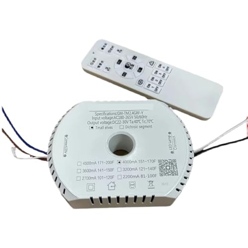 Round GM-TM2.4GRF-Y LED Intelligent Power work with 8C7Bx2 LED strip 22-30V 1200-12000mA APP&Remote adjust colors dimming(4500mA) von UFNXKWBAS